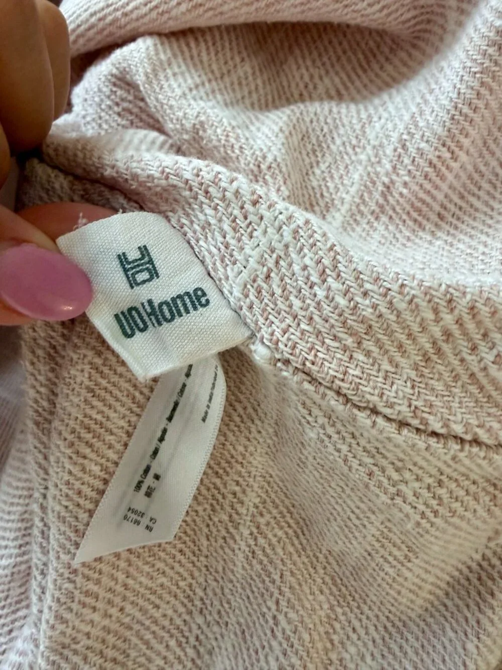 Urban Outfitters UO Home Queen Duvet Cover -Pink/White Pinstripe